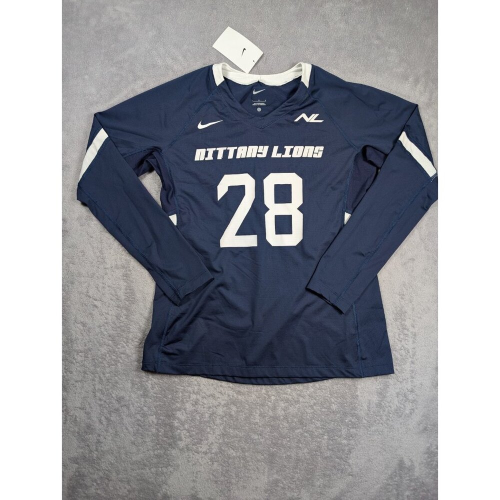 Villanova Wildcats Nike Volley Ball Shirt Womens Size Large Blue #28 Caamal